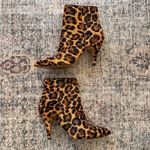 Vince Camuto Leopard Print Ankle Boots
